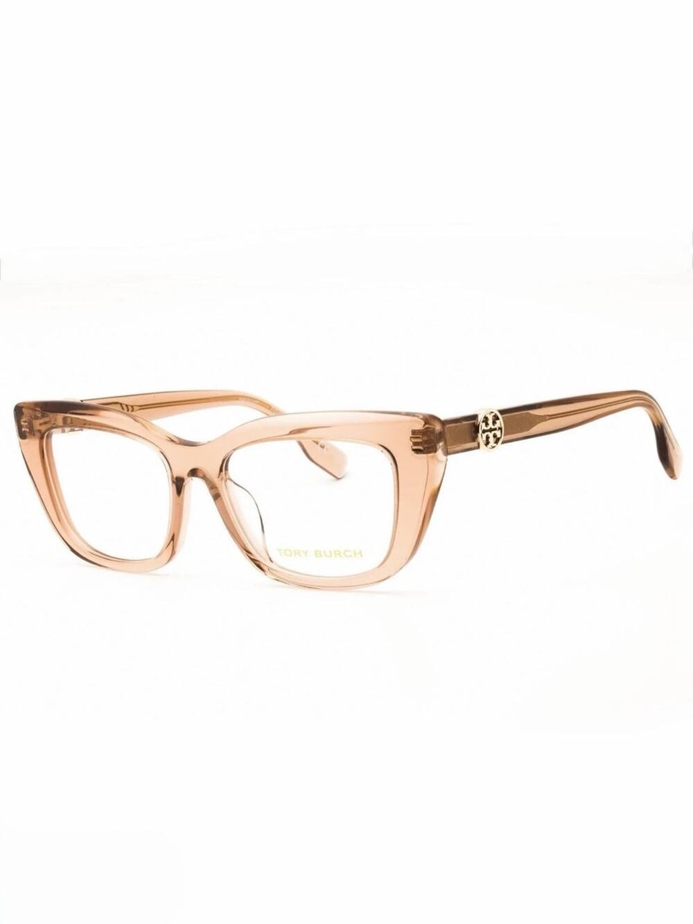 New Tory Burch TY2158U 1954 Translucent Brown Cat Eye Optical Glasses Authentic